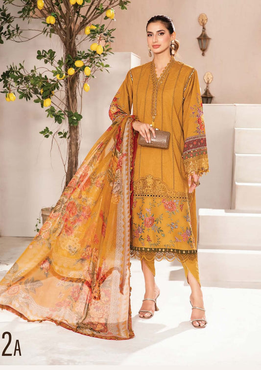 MUSTARD DIGITAL PRINTED LAWN