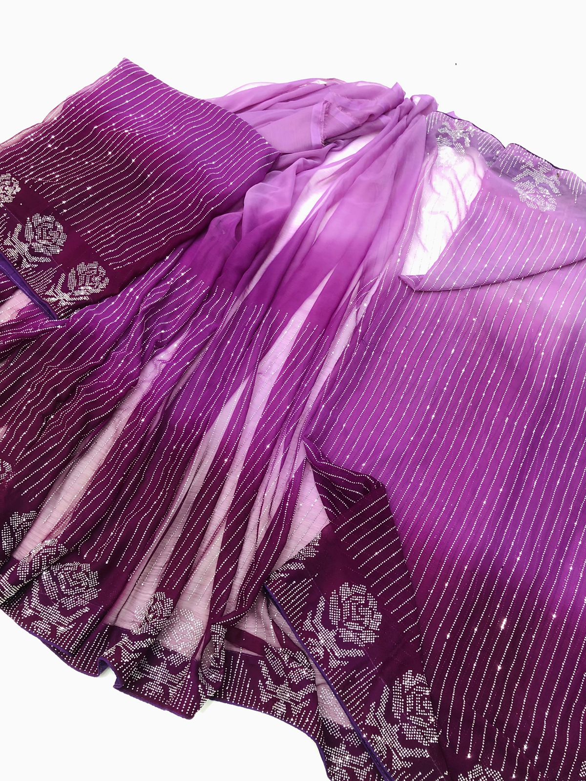 THREE TONE SAREE LILAC