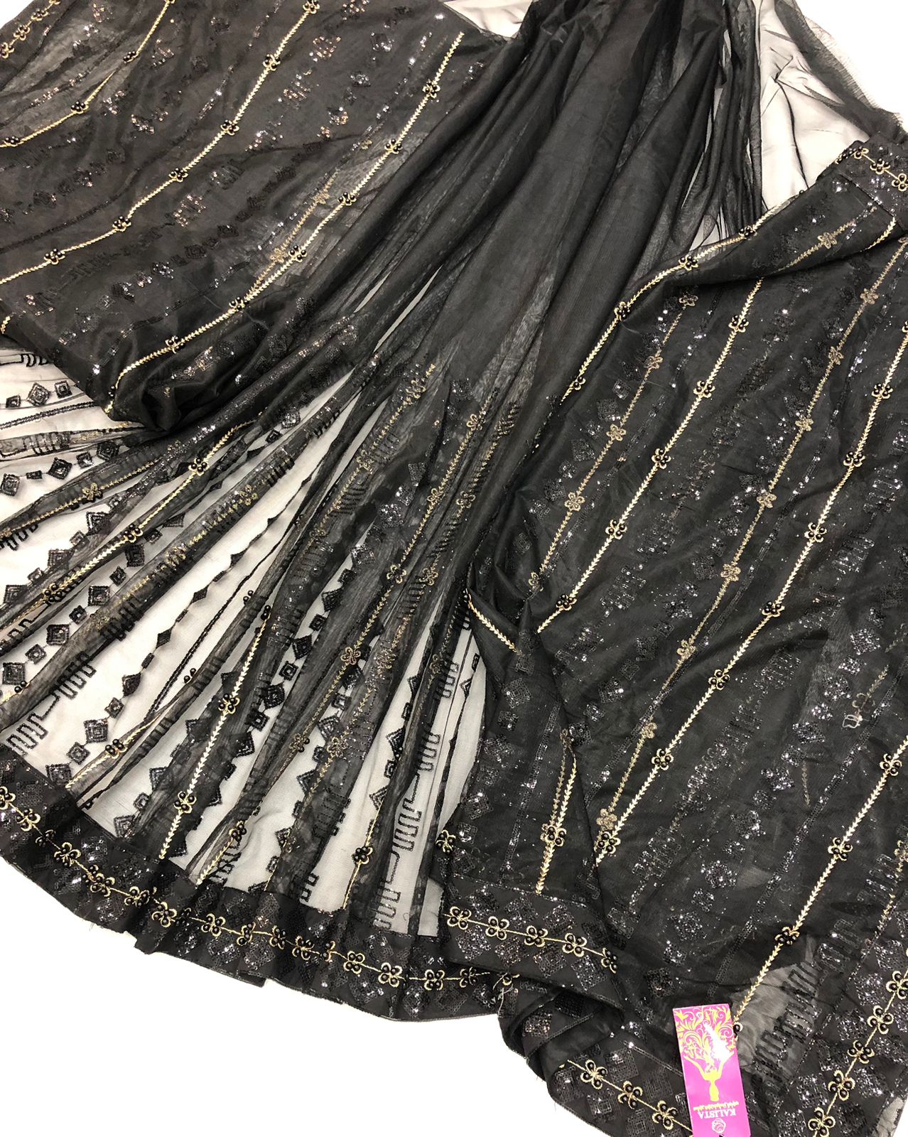 HASEEN BLACK SAREE THREE