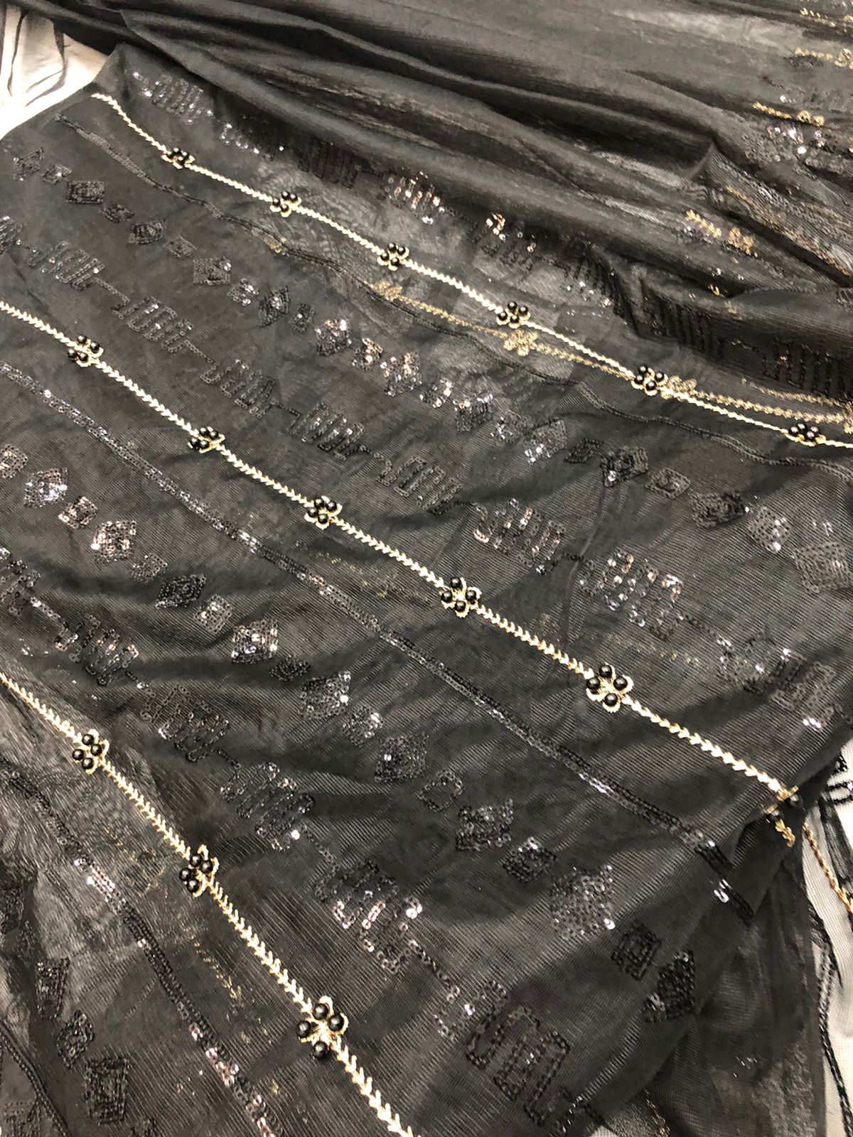 HASEEN BLACK SAREE THREE