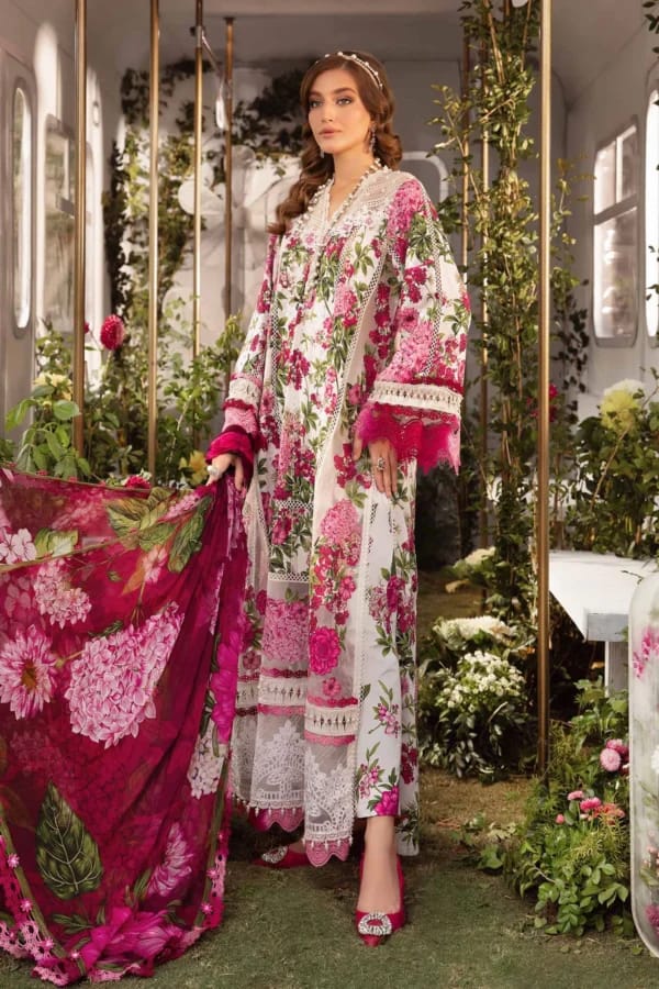 MARIA B DIGITAL EMBROIDERED LAWN - RHH Fabrics